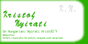 kristof nyirati business card